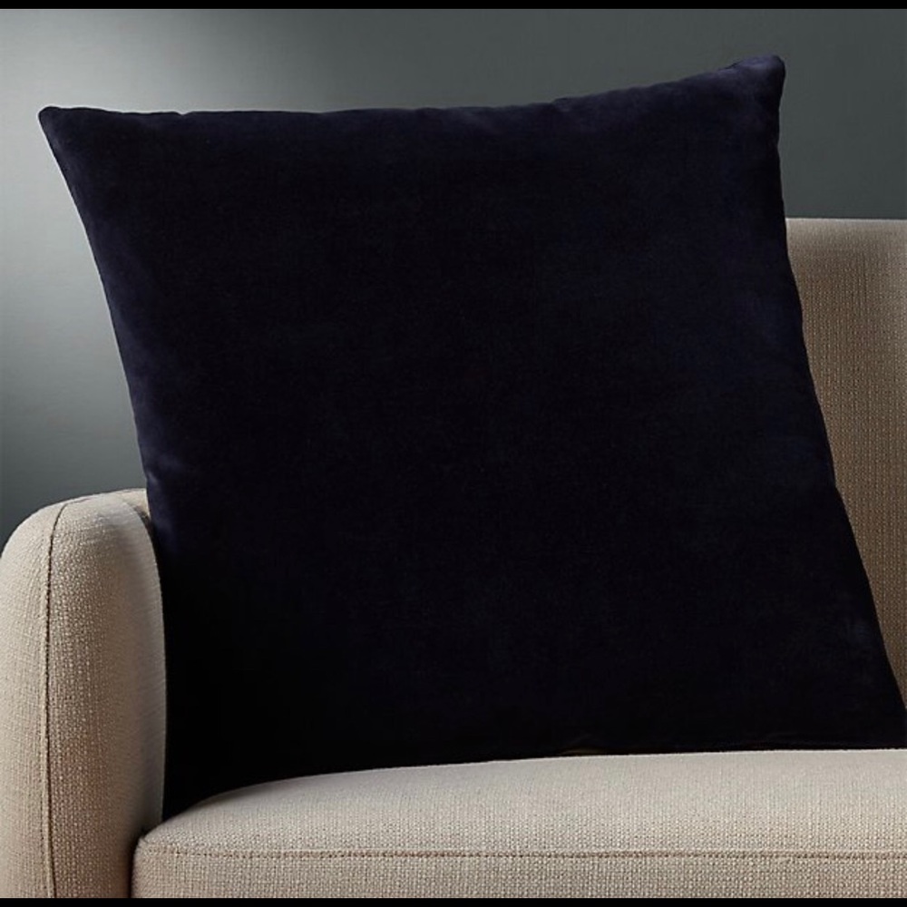 CB2 Navy Velvet Pillows (Set of 2) - Picture 1 of 2